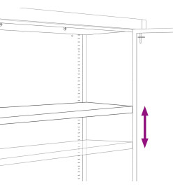 Classeur blanc 105x40x180 cm acier