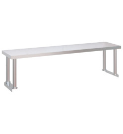 Table de travail de cuisine avec étagère 120x60x115 cm Inox