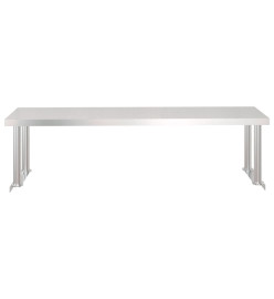 Table de travail de cuisine avec étagère 120x60x115 cm Inox