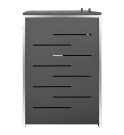 Abri pour deux poubelles 138x77,5x115,5 cm Inox