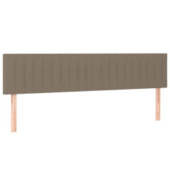 Lit à sommier tapissier avec matelas Taupe 180x200 cm Tissu