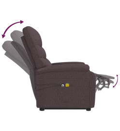 Fauteuil de massage Marron foncé Tissu