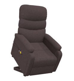 Fauteuil de massage Marron foncé Tissu