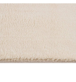 Tapis shaggy doux lavable 200x290 cm Antidérapant Beige