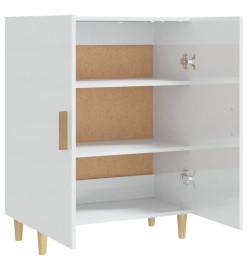 Buffet Blanc brillant 70x34x90 cm Bois d'ingénierie