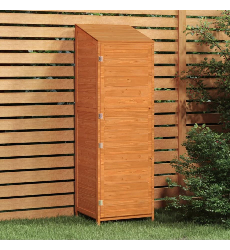 Remise de jardin Marron 55x52x174,5 cm Bois de sapin solide