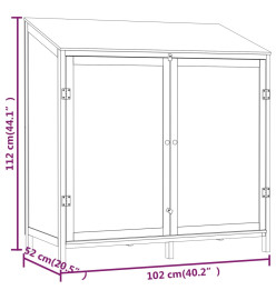 Remise de jardin 102x52x112 cm Bois de sapin solide