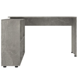 Bureau d'angle Gris béton Bois d'ingénierie