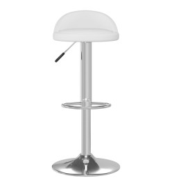 Tabourets de bar lot de 2 blanc similicuir