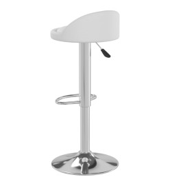 Tabourets de bar lot de 2 blanc similicuir