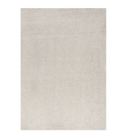 Tapis shaggy à poils longs Crème 160x230 cm