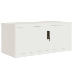 Classeur blanc 90x40x145 cm acier