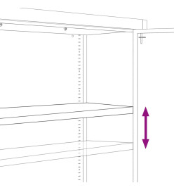 Classeur blanc 90x40x145 cm acier