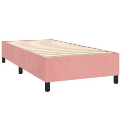 Lit à sommier tapissier avec matelas Rose 100x200 cm Velours