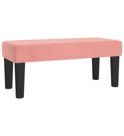 Lit à sommier tapissier avec matelas Rose 100x200 cm Velours