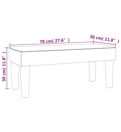 Banc Gris clair 70x30x30 cm Velours