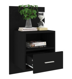 Tables de chevet murales 2 pcs Noir