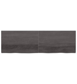 Étagère murale gris foncé 200x60x4 cm bois chêne massif traité