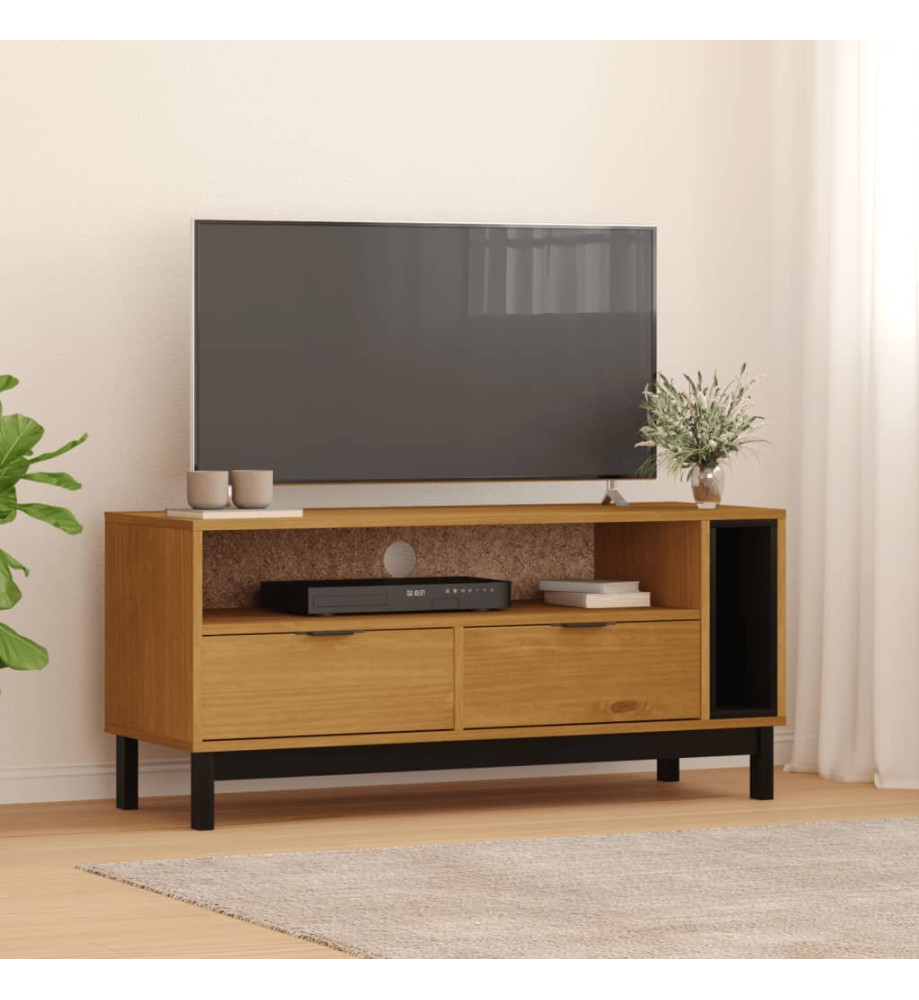 Meuble TV FLAM 110x40x50 cm bois massif de pin