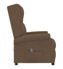 Fauteuil inclinable électrique Marron Tissu