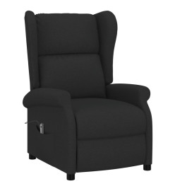 Fauteuil inclinable électrique à oreilles noir tissu