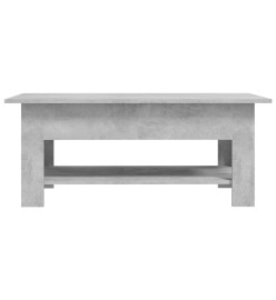 Table basse Gris béton 102x55x42 cm Aggloméré