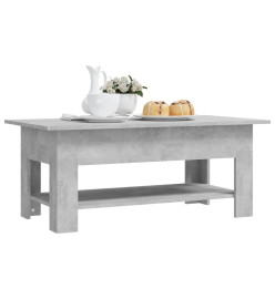 Table basse Gris béton 102x55x42 cm Aggloméré