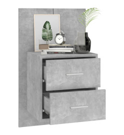 Tables de chevet murales 2 pcs Gris béton