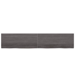 Étagère murale gris foncé 200x40x4 cm bois chêne massif traité