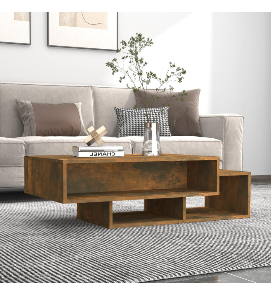 Table basse Chêne fumé 105x55x32 cm Bois d'ingénierie Table basse Chêne fumé 105x55x32 cm Bois d'ingénierie