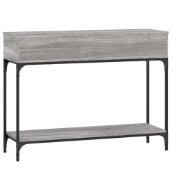 Table console sonoma gris 100x30,5x75 cm bois d'ingénierie