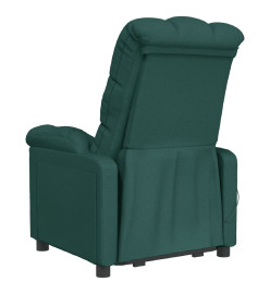 Fauteuil de massage Vert foncé Tissu