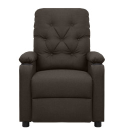 Fauteuil de massage Marron foncé Tissu