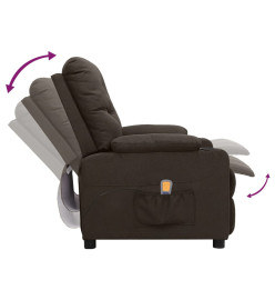 Fauteuil de massage Marron foncé Tissu