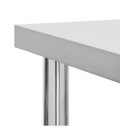 Table de travail de cuisine avec roues 60x30x85 cm Inox