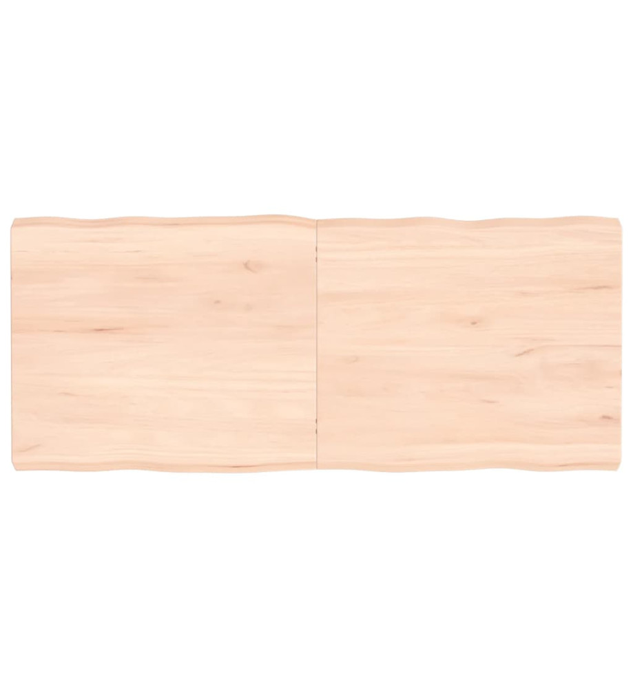 Dessus de table bois chêne massif non traité bordure assortie