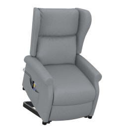 Fauteuil de massage inclinable Gris clair Tissu