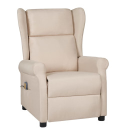 Fauteuil de massage Crème Tissu