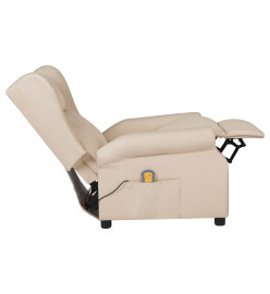 Fauteuil de massage Crème Tissu