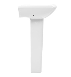 Lavabo autoportant avec socle Céramique Blanc 580x470x200 mm