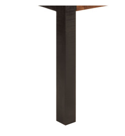 Table à dîner marron miel 120x60x76 cm bois de manguier massif