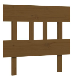 Cadre de lit tête de lit marron miel 90x200 cm bois massif