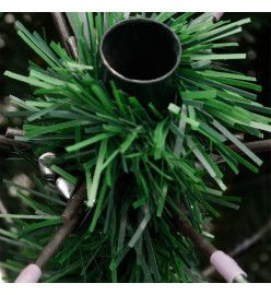 Sapin de Noël artificiel à charnières avec support vert 240 cm