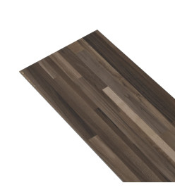 Planches de plancher PVC 5,02 m² 2 mm Autoadhésif Marron rayé