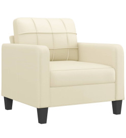 Fauteuil Crème 60 cm Similicuir