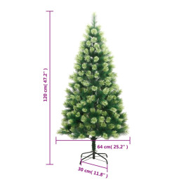 Sapin de Noël artificiel à charnières avec support 120 cm