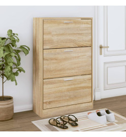 Armoire à chaussures Chêne sonoma 63x24x103cm Bois d'ingénierie