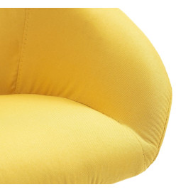 Chaise pivotante de salle à manger Jaune Tissu