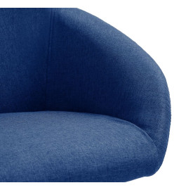 Chaise pivotante de bureau Bleu Tissu