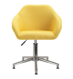 Chaise pivotante de bureau Jaune Tissu